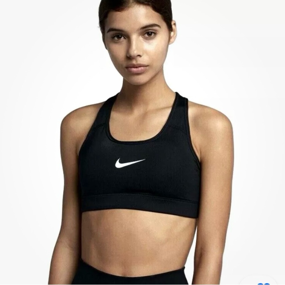 Nike Swoosh Medium Support Sports Bra Racerback Black XL